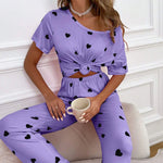 Load image into Gallery viewer, Women&#39;s Milk Silk Pajama Set – Short Sleeve &amp; Pants
