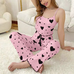 Load image into Gallery viewer, Love Sling Vest Women Pajama Set
