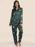 Load image into Gallery viewer, Women&#39;s Stretch Satin Two-Piece Pajama Set
