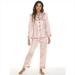 Load image into Gallery viewer, Women&#39;s Stretch Satin Two-Piece Pajama Set
