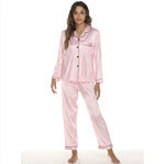 Load image into Gallery viewer, Women&#39;s Stretch Satin Two-Piece Pajama Set
