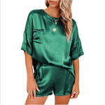 Load image into Gallery viewer, Silk Short-Sleeve Pajama Set
