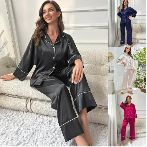 Plus Size Satin Pajama Set