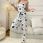 Load image into Gallery viewer, Love Sling Vest Women Pajama Set
